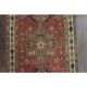 1970s Vintage Persian Handmade Wool Cotton Red Runner Rug 88x329