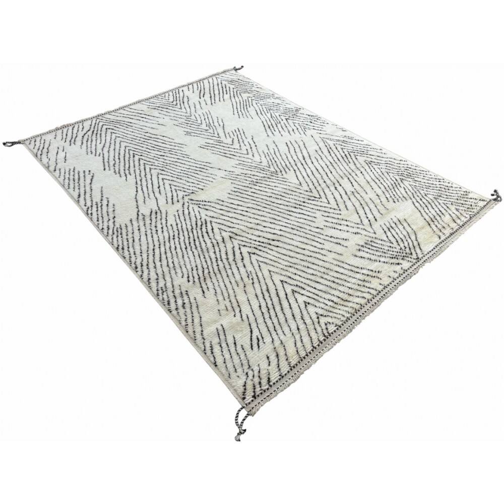 Handmade Moroccan style Rug, 100% Natural Wool. Modern Beni Ourain Carpet