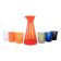 Colourful set of glasses and carafe, Scherzer Bavaria, 1980s, made in Germa