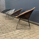 5x Knoll Bertoia Diamond chair upholstered