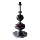 Chrome and brown space age lamp base 1970