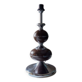 Chrome and brown space age lamp base 1970
