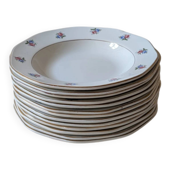 Set of 13 soup plates
