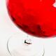 Red textured glass vase from the 60s 70s, Italy, Empoli