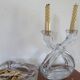 Pair of vintage crystal candlesticks