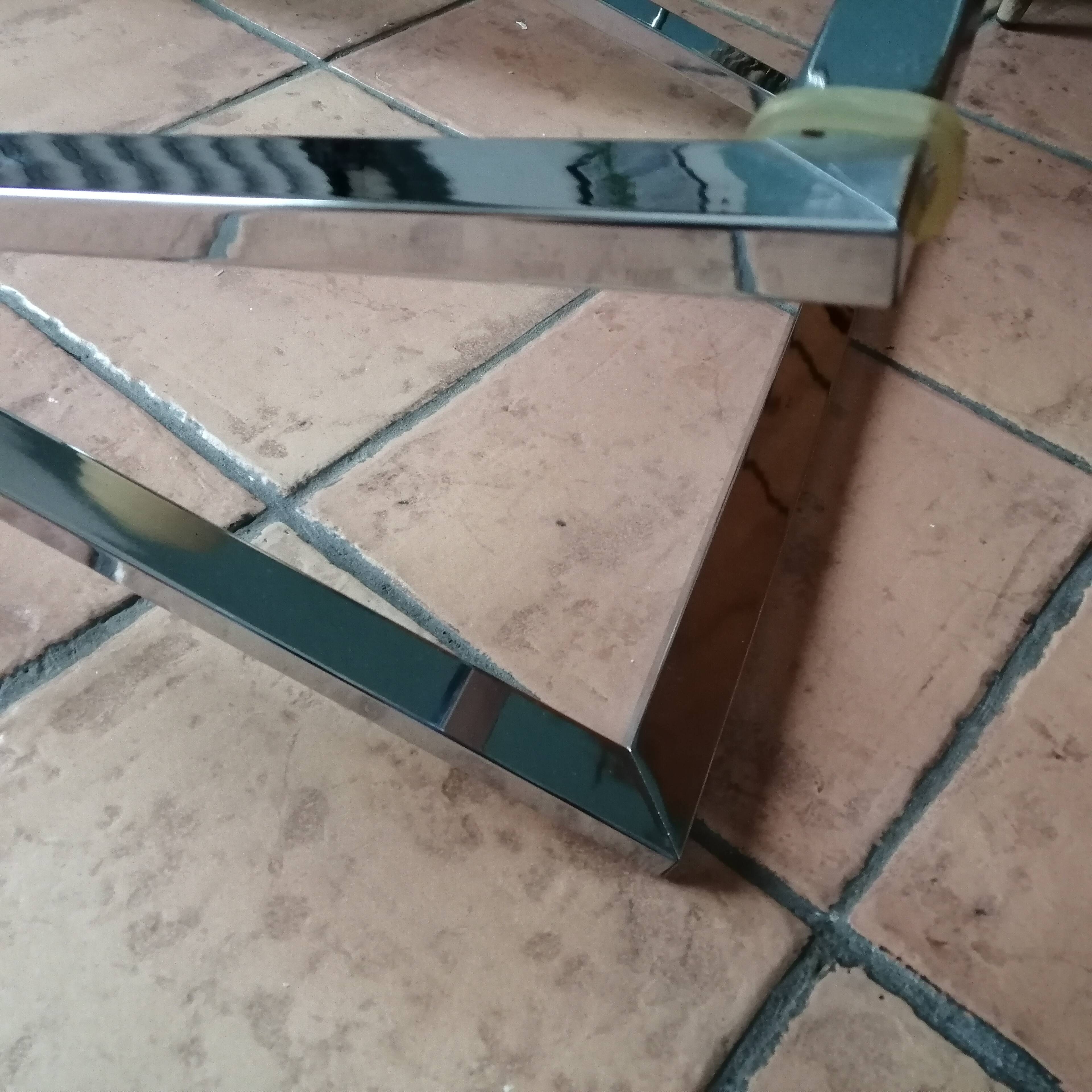 Coffee table smoked glass 70s