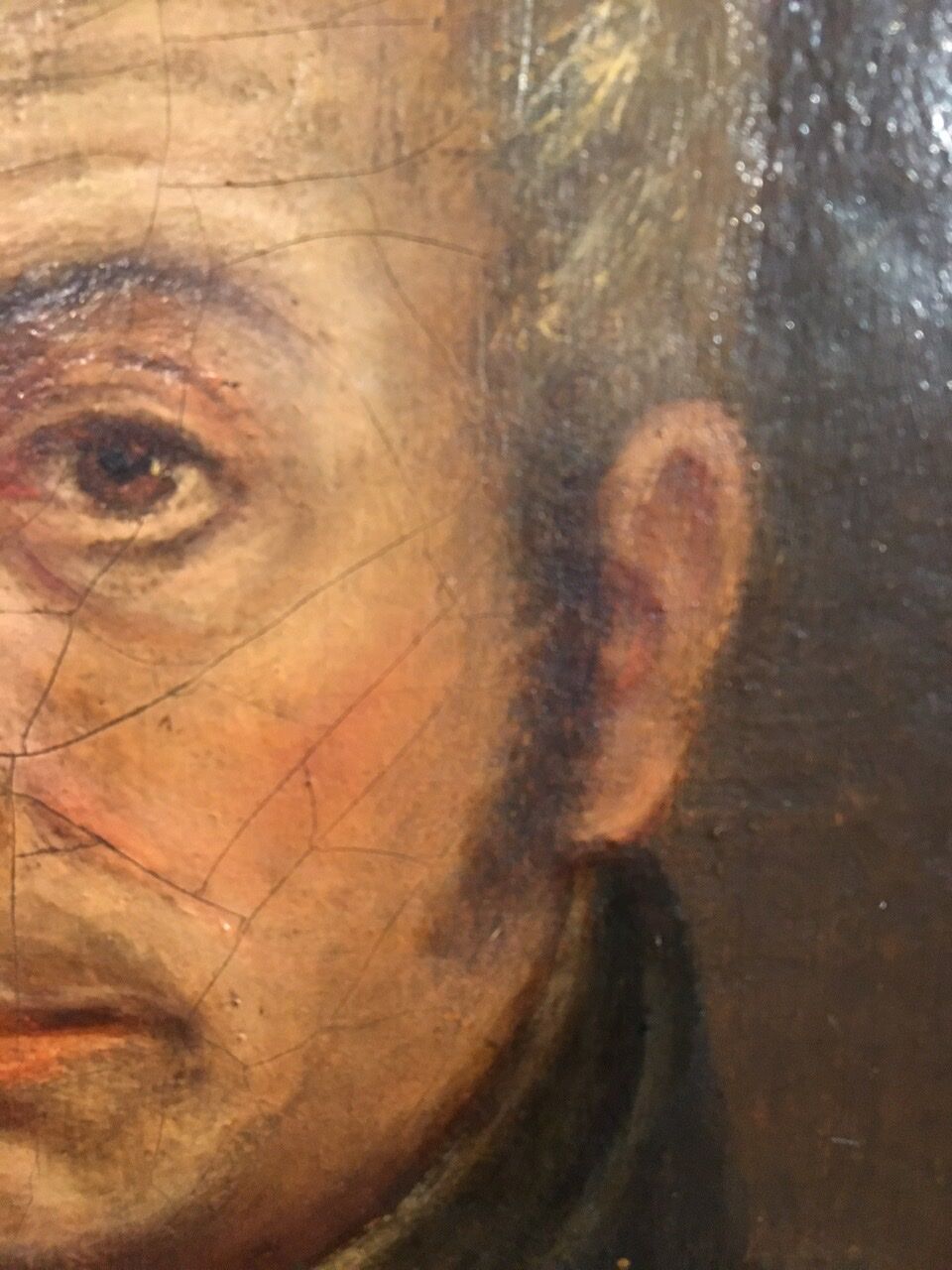 Ancient painting, portrait of a man of law, 19th century