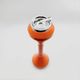 Vintage 1960s Space Age Ashtray in Orange Plastic with Chrome Lid
