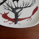Decorative plate The raven and the fox Salins France