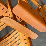 Vintage set of four Rex Plywood folding chairs by Niko Kralj design 1950