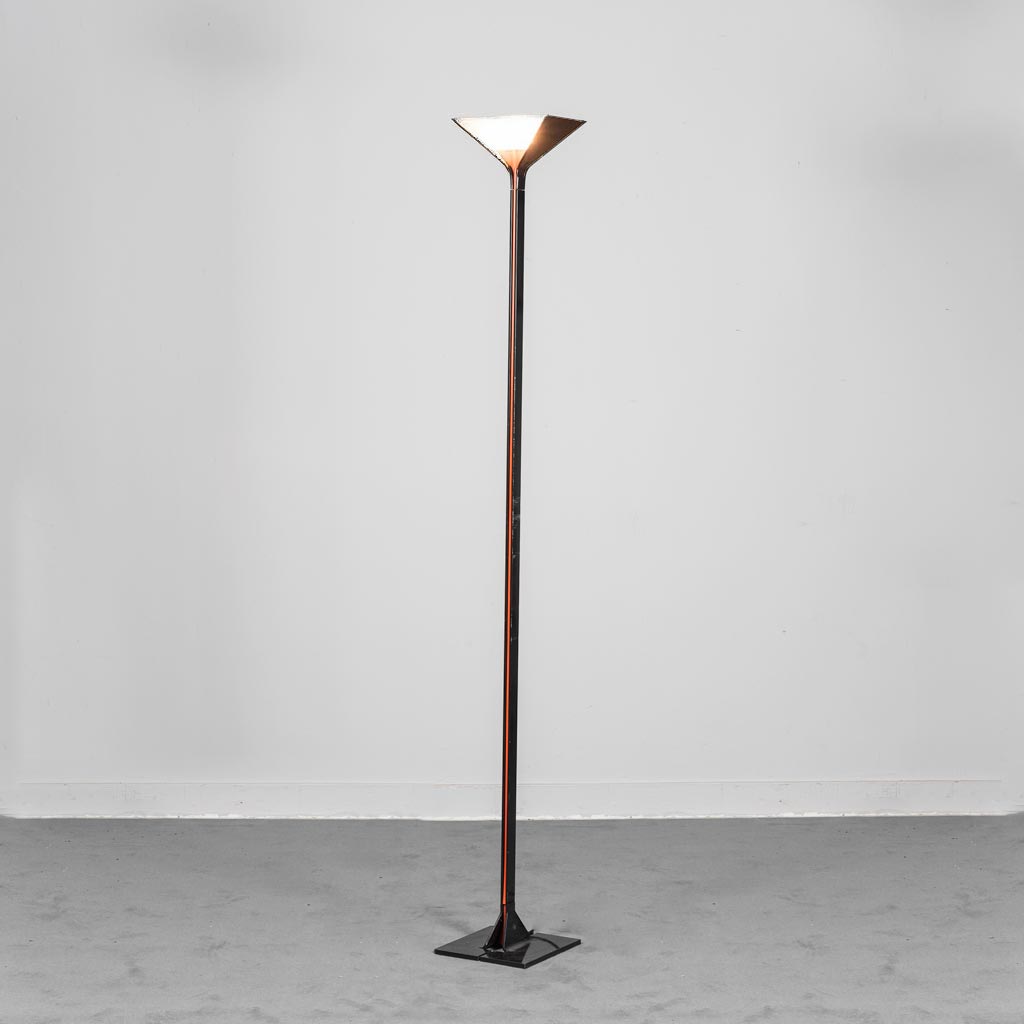 Floor lamp aluminum papilona shoe flos 70s vintage