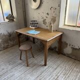 Oak desk with spindle legs, 1950s