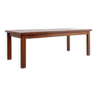 Vintage Wood Slatted Bench - 1960s