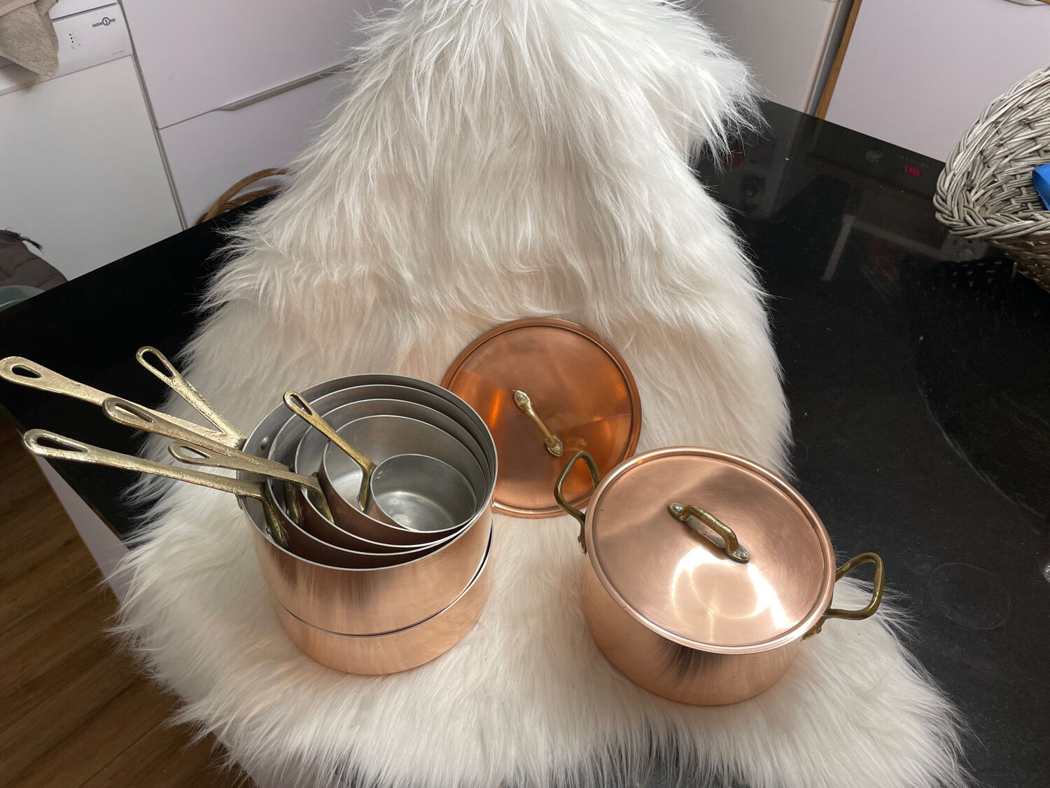 Old copper pan battery