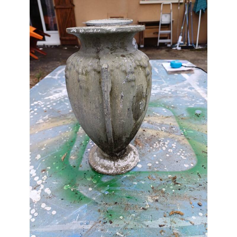 Pair of cast iron vases from 1900 from Charleville-Mézières