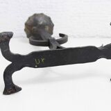 Brutalist iron candle holder 1950
