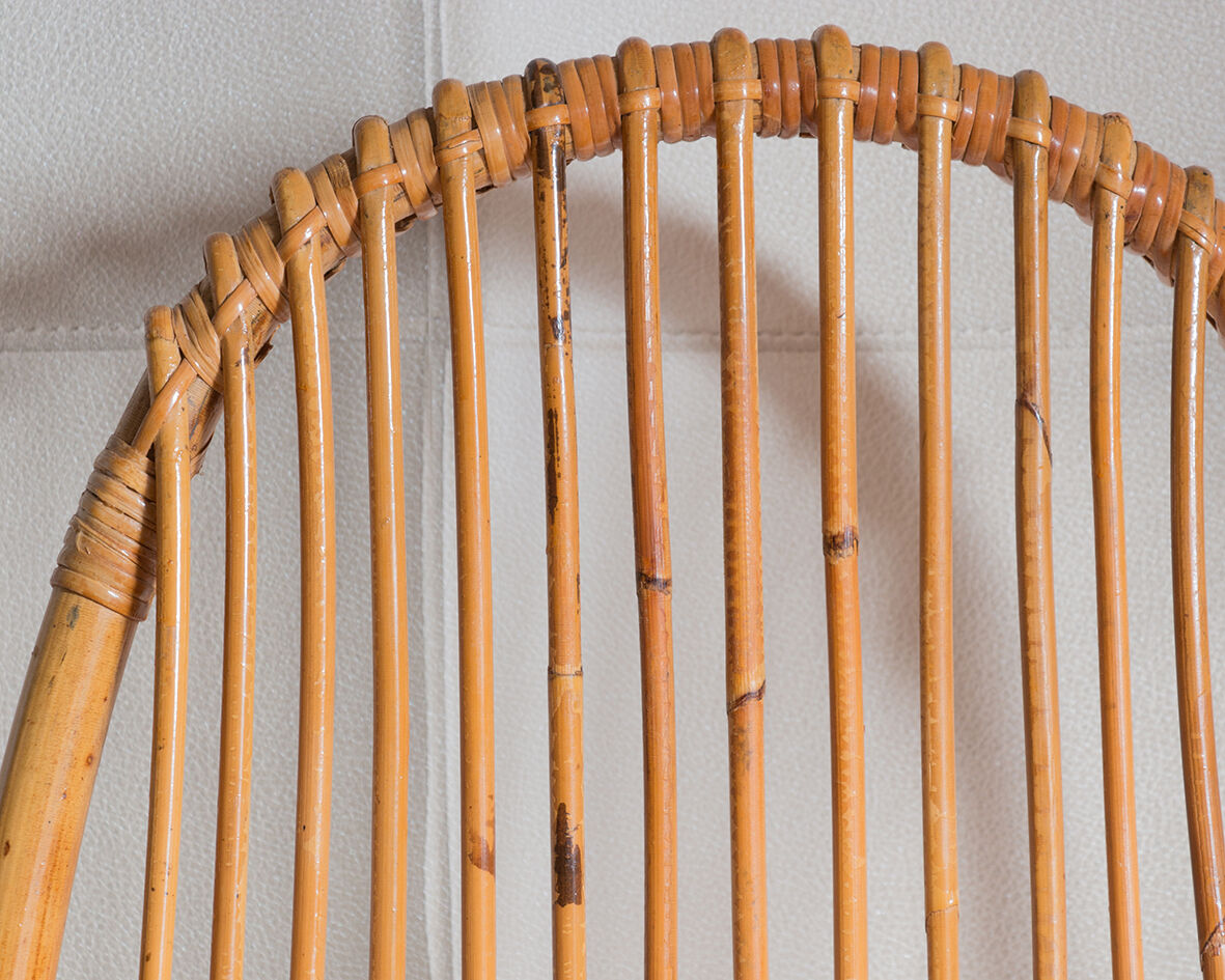 Rocking-chair en rotin
