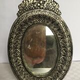 Small metal table mirror 10x15cm