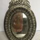 Small metal table mirror 10x15cm