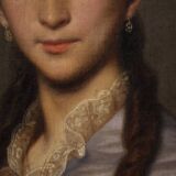 Portrait painting of a lady signed Johann Grund and dated 1869