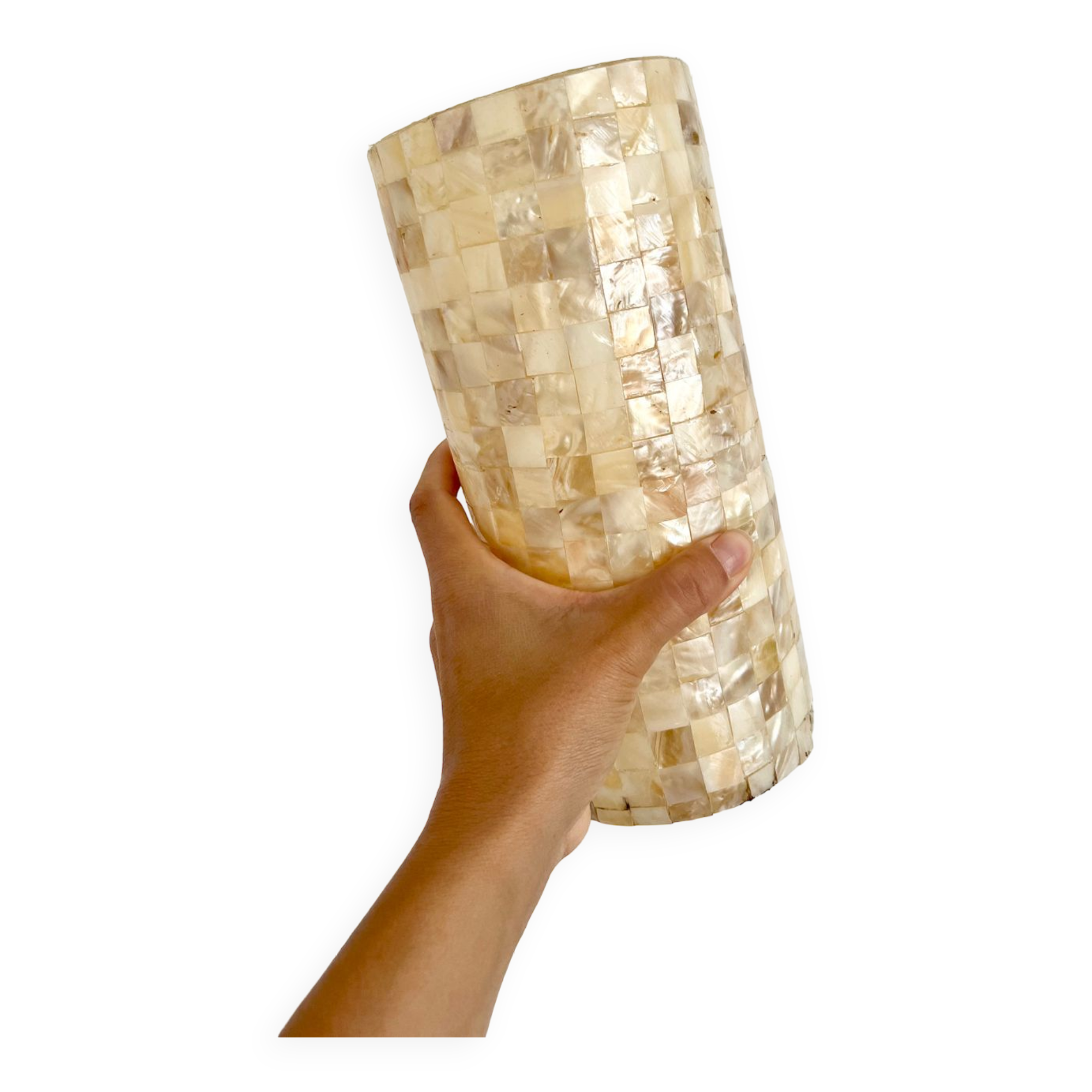 Vase en nacre de coquillage vintage