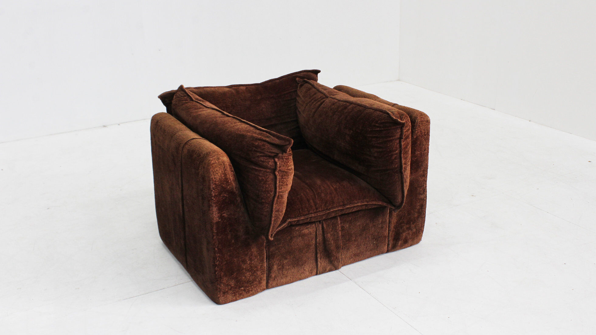 Vintage Italian brown armchair 1970s