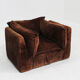 Vintage Italian brown armchair 1970s