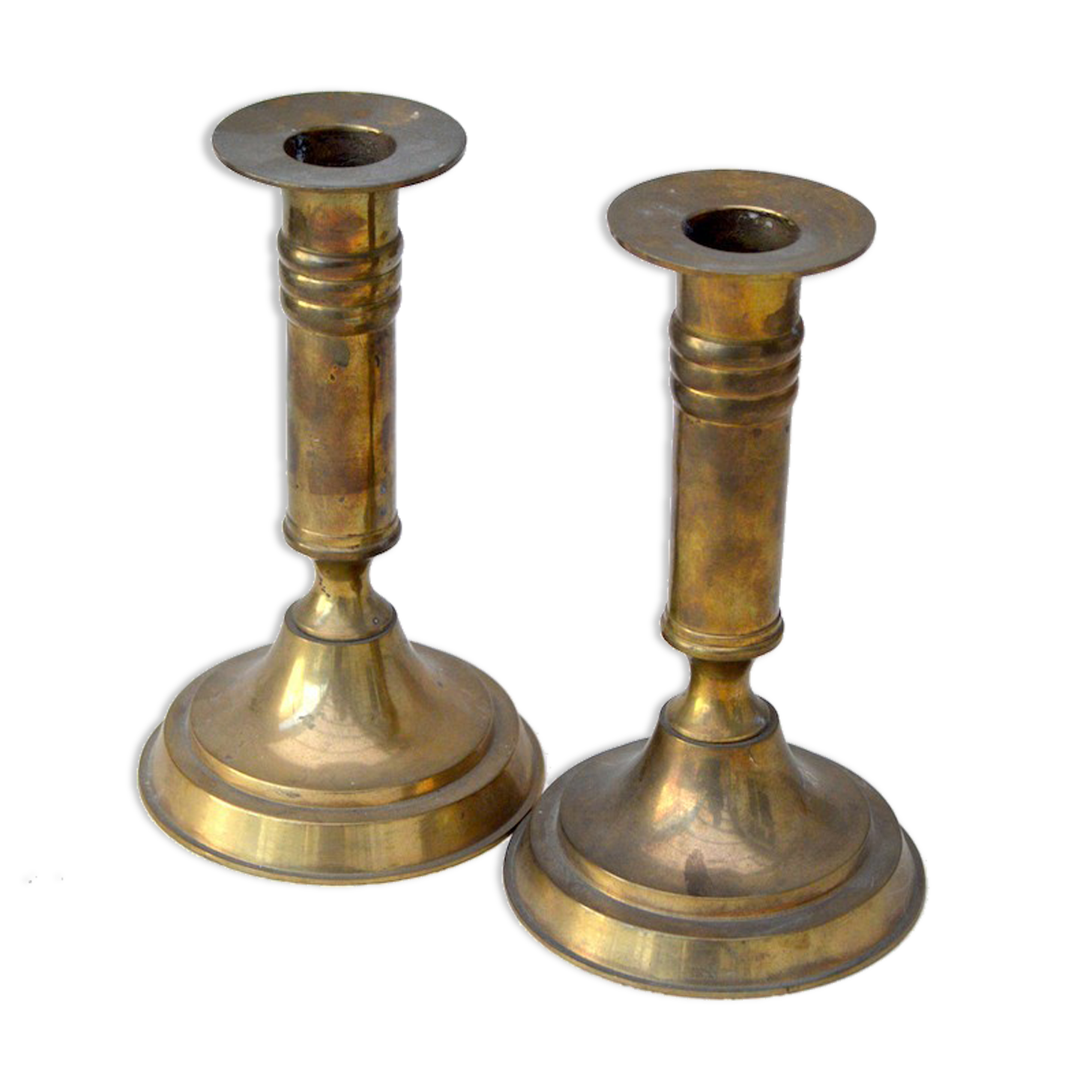 Pair of brass candlesticks
