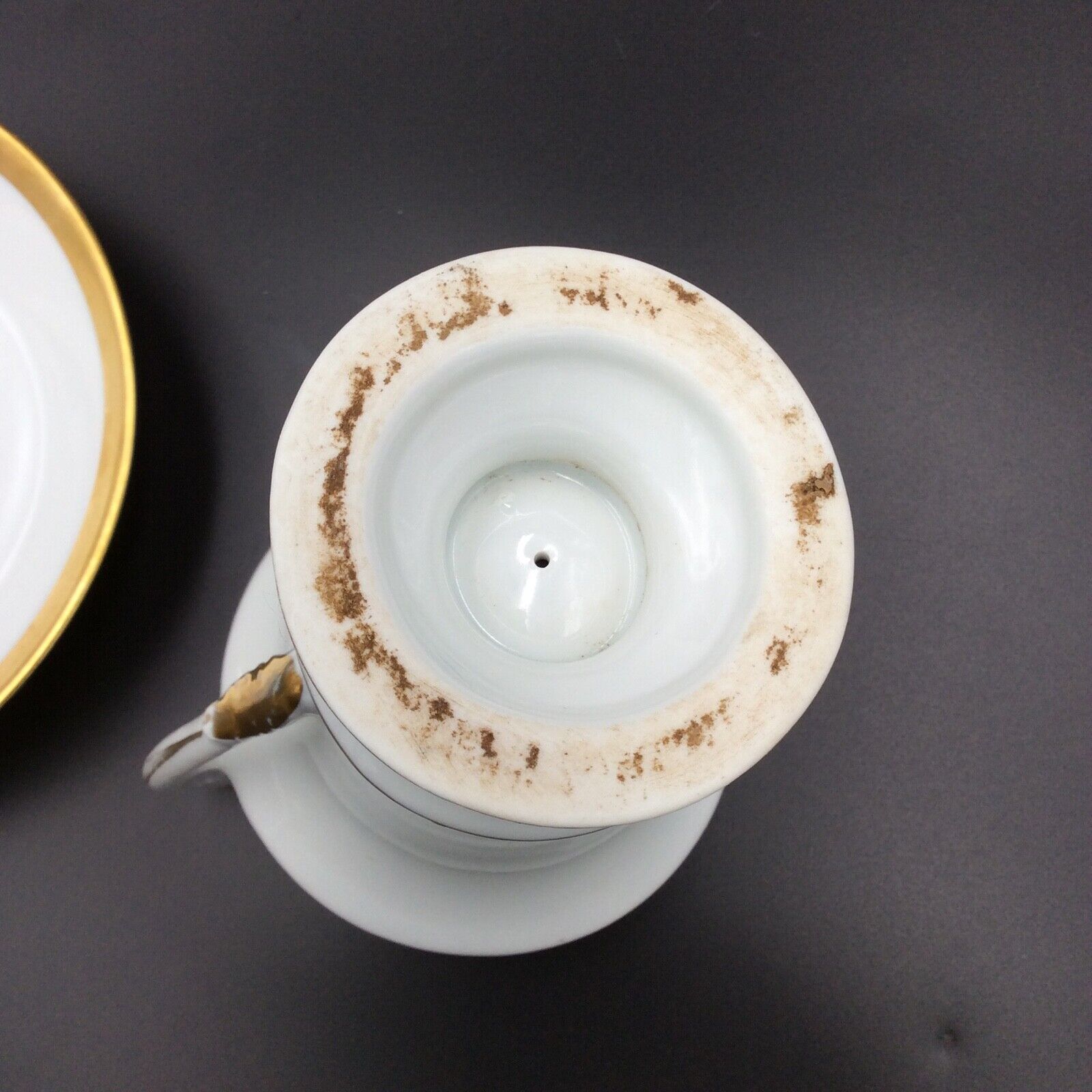 Cup and saucer empire porcelain woman's head on the golden net socket xixè b