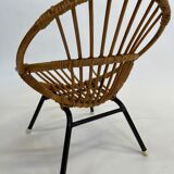 Vintage Rattan children's chair Rohe Noordwolde 1960s Design