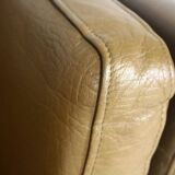 1970s brown leather sofa by Vejen Polstermøbelfabrik