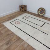 Handmade wool Berber rug 245 X 145 CM