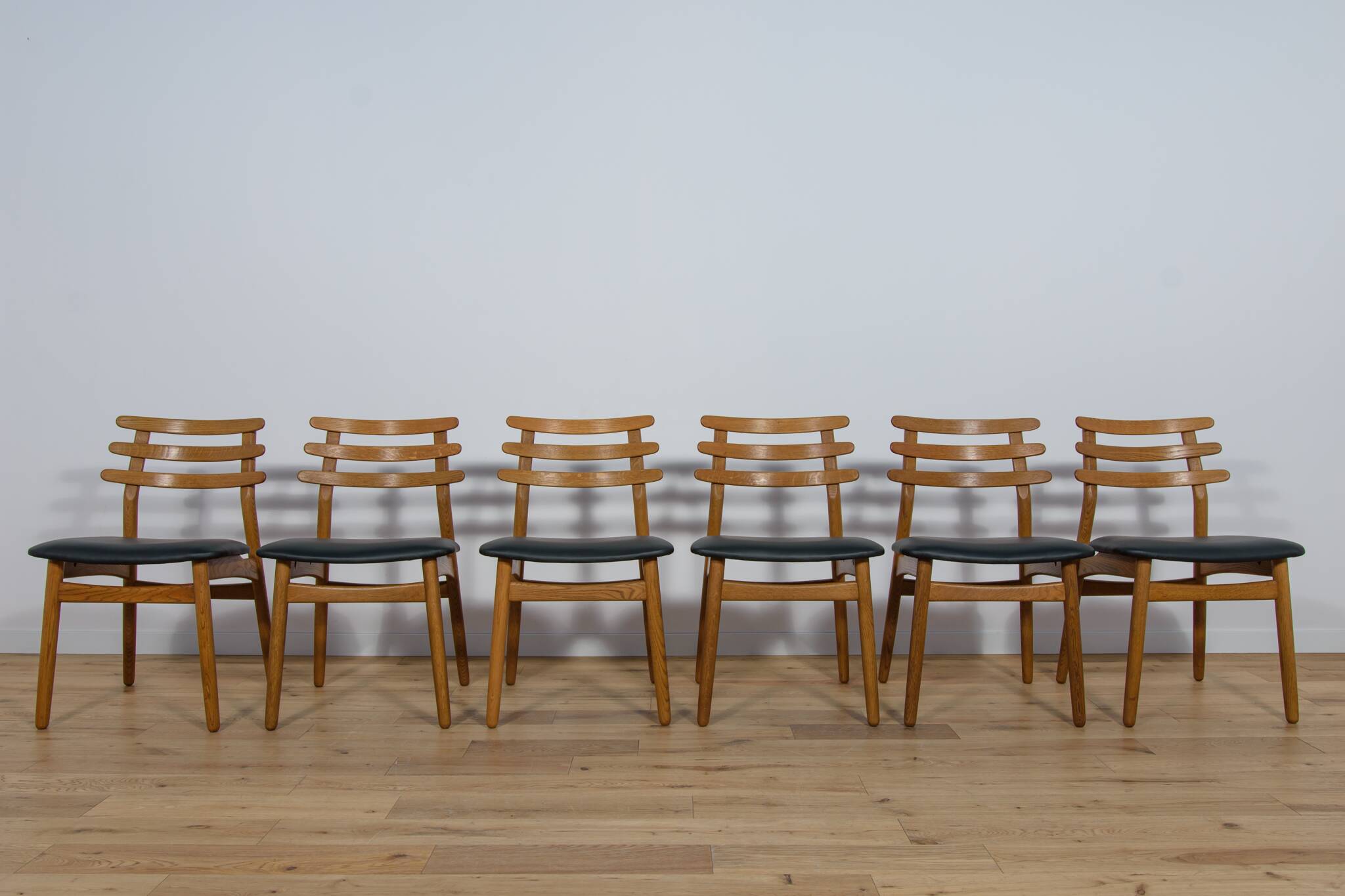 Mid-Century Oak Dining Chairs by Poul Volther for FDB Mobler , Denmark, 1960s Set of 6