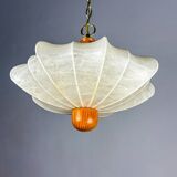 1960s Italian cocoon suspension, made of resin and pine wood.