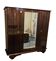 Armoire 4 portes en acajou vernis