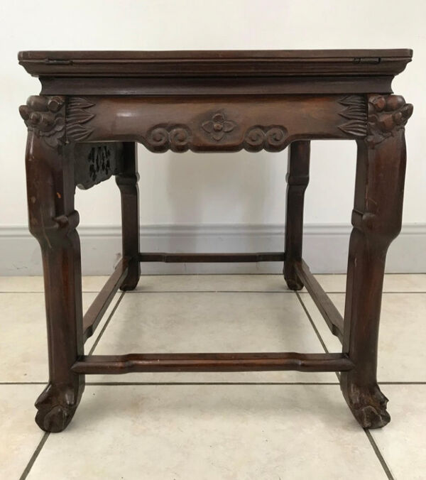Table d'appoint en bois de fer et marbre de Chine Circa 1900