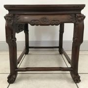 Table d'appoint en bois de fer et marbre de Chine Circa 1900