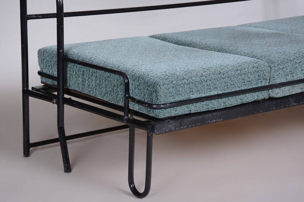 Brown & Blue Bauhaus Sofa, Czechia, 1930s