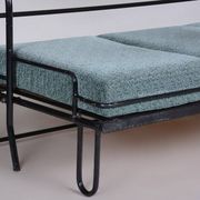 Canapé Bauhaus marron et bleu, Tchéquie, années 1930