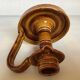 Ochre brown ceramic candle holder