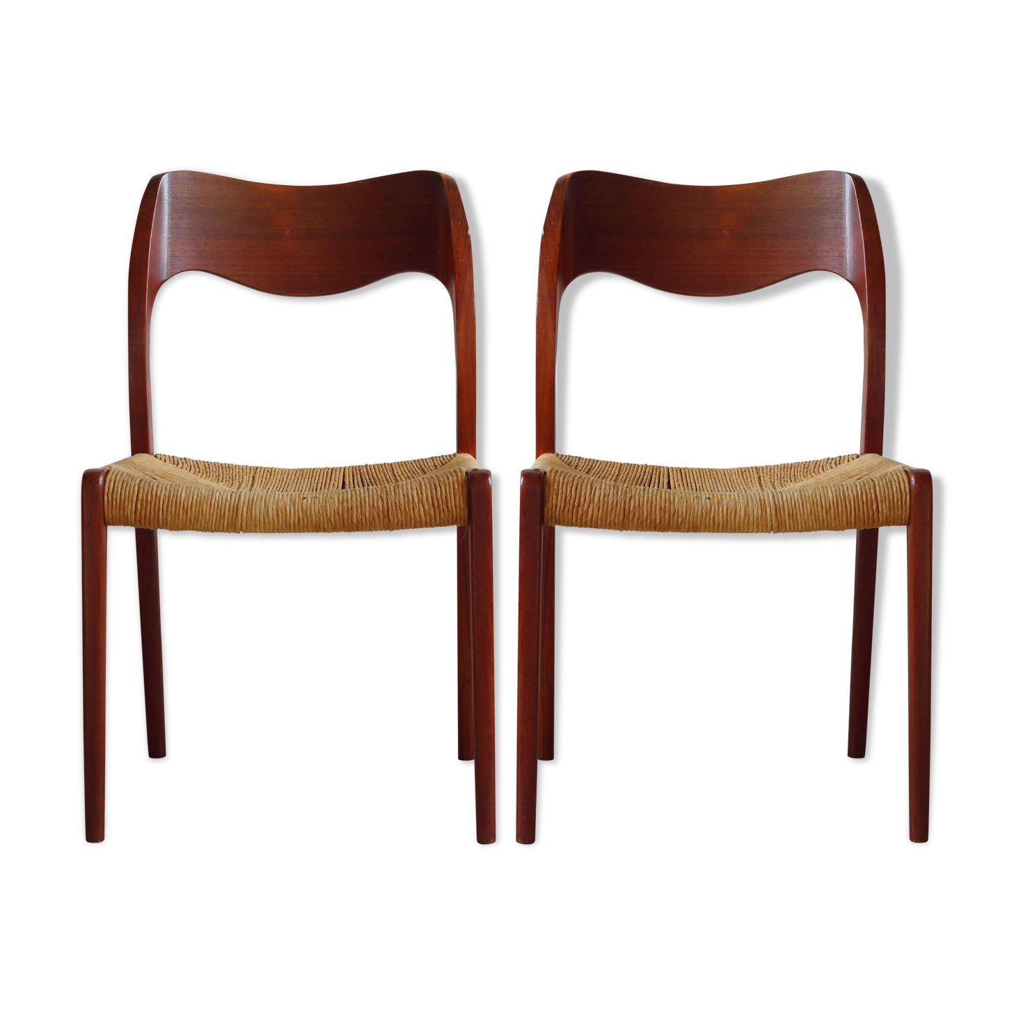 Pair of chairs n ° 71 by Niels O Moller for JL Mollers Møbelfabrik