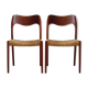 Pair of chairs n ° 71 by Niels O Moller for JL Mollers Møbelfabrik