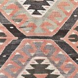 5x9 Red & Brown Tribal Kilim Rug 157x279Cm