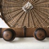Patere porte manteau en bois 4 accroches