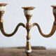 Chandelier 3 branches en laiton et nacre