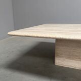 Large vintage travertine coffee table, 1970s