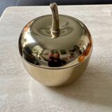 Vintage golden metal apple box