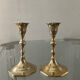 Pair of vintage brass candle holders