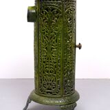 19th Century French Green Enameled Cast Iron Heater Stove