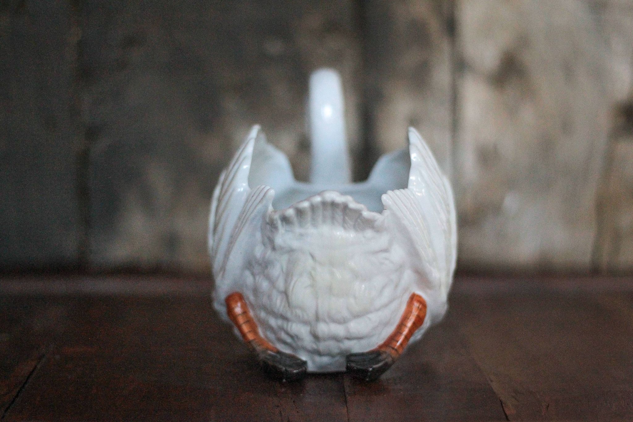 Jardinière céramique cygne, cache-pot cygne, vide poche